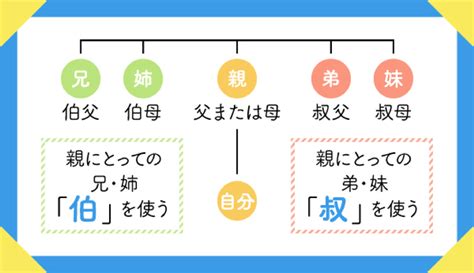 叔父・伯父・叔母・伯母の違いと意味とは？行政書士。